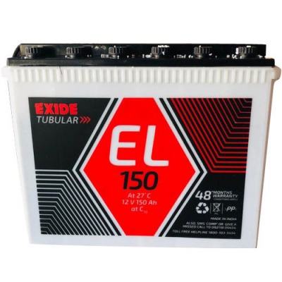 150Ah Exide tubular inverter battery with fast installation and warranty support